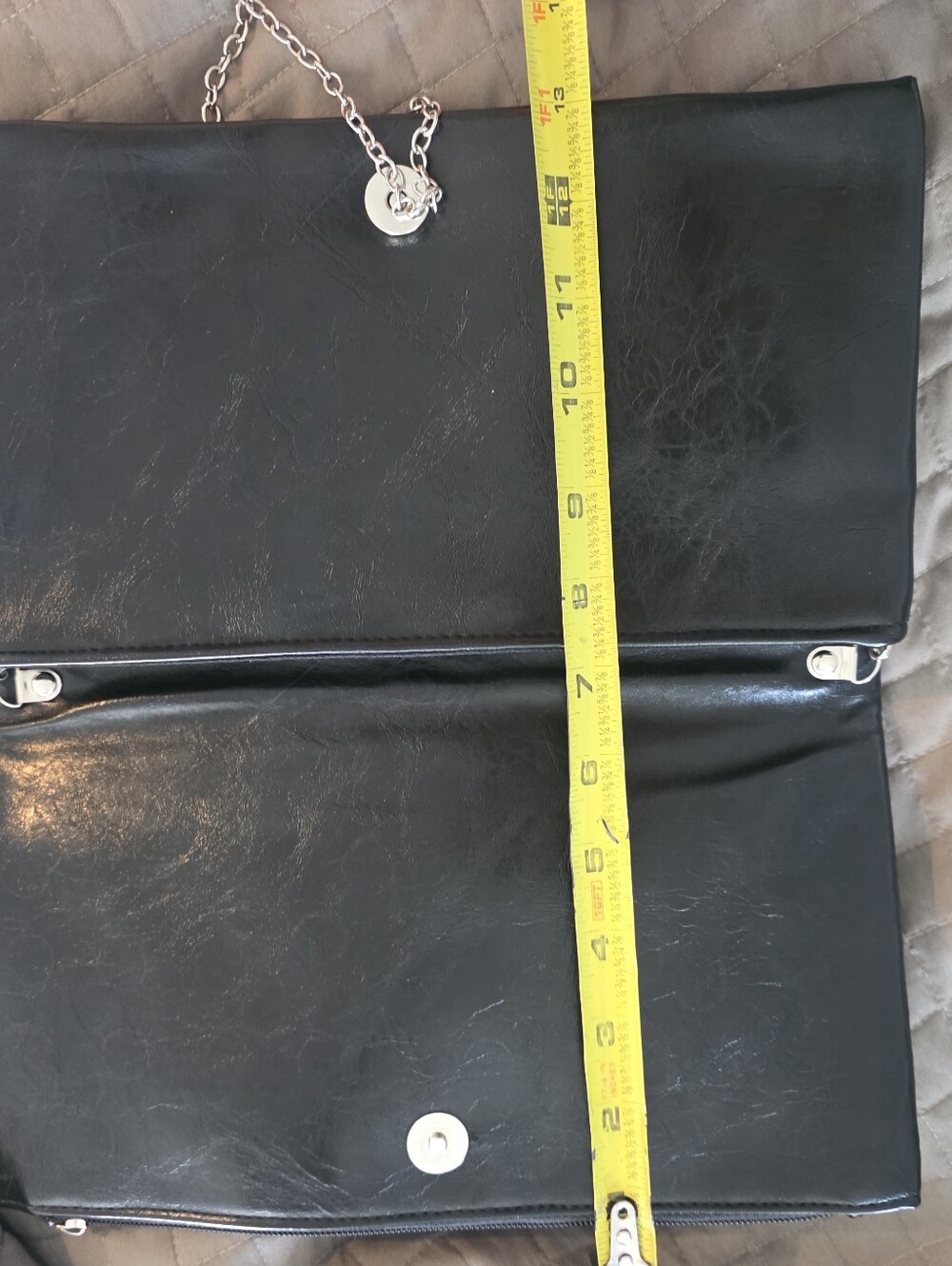 Black Clutch with Silver Grommets - Picture 6 of 6